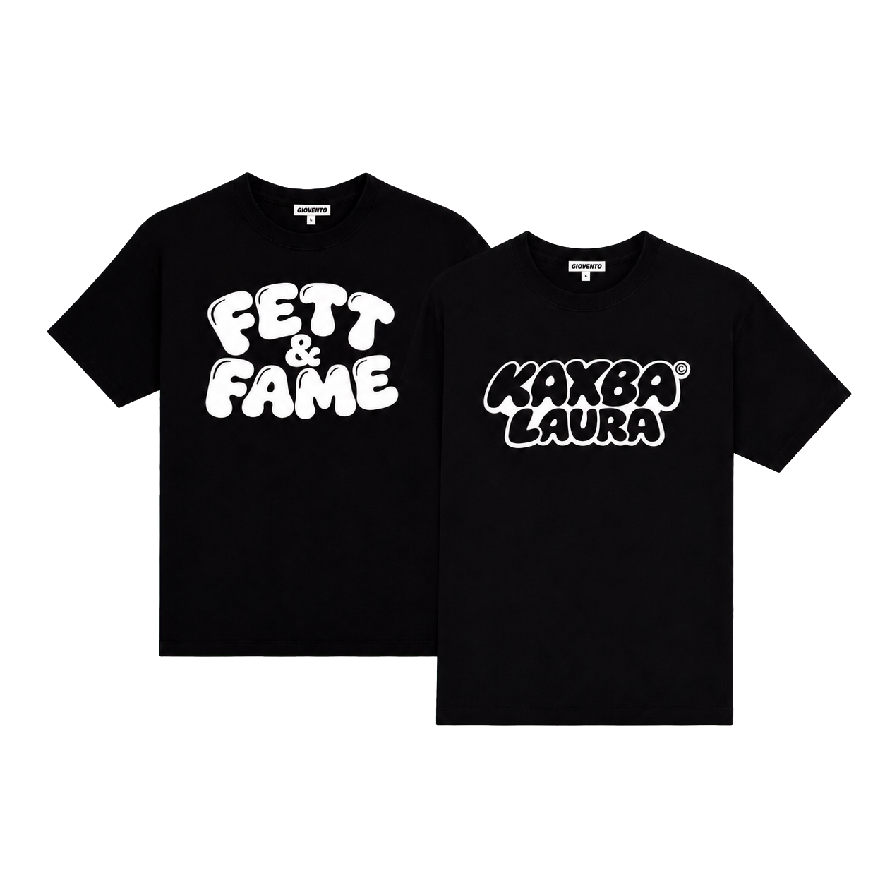 FETT & FAME und KAXBA LAURA T-Shirts von vorne